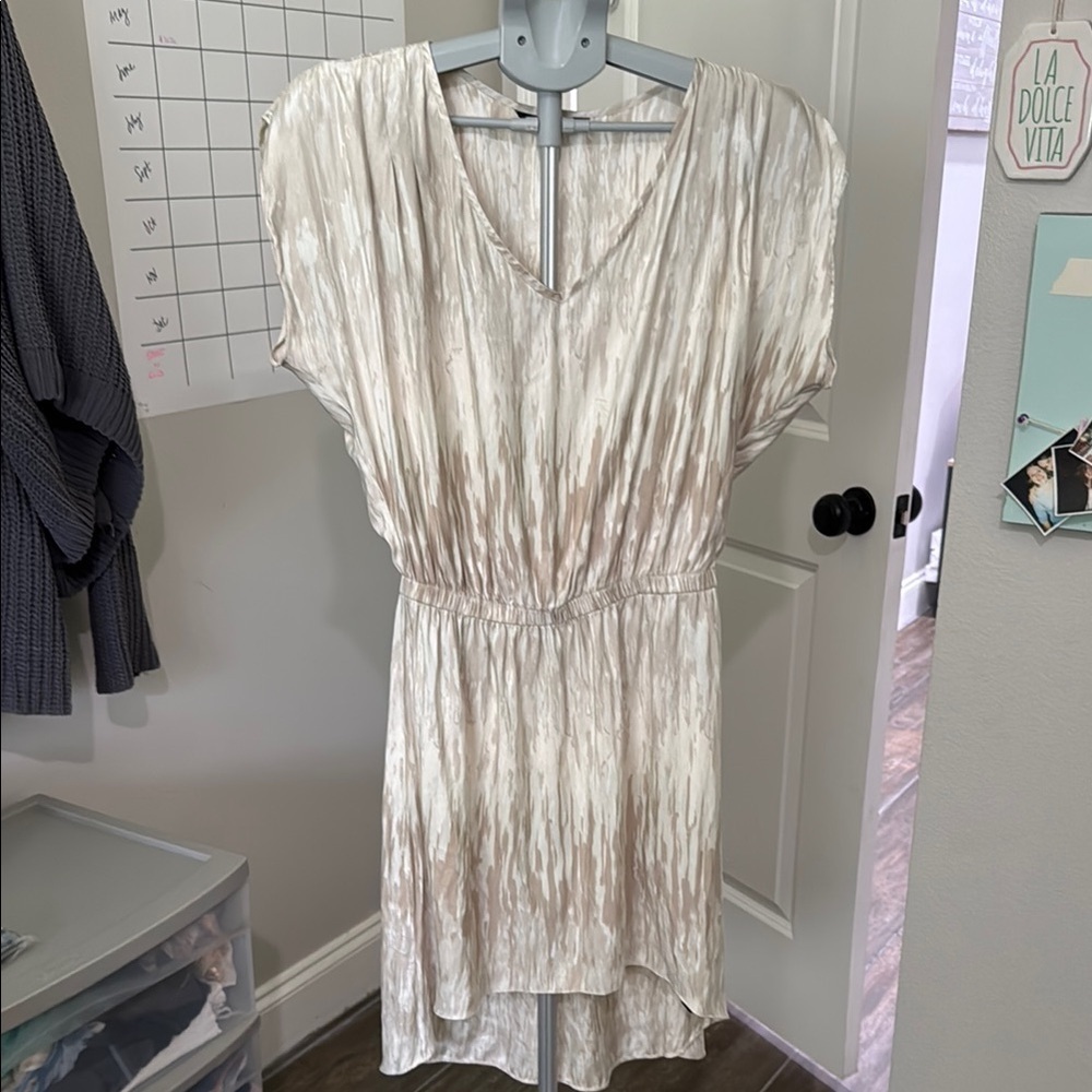 Express Cream Patterned Dress